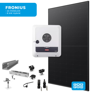 Solcellepakke Fronius 20 Paneler Eternit All Black (9,5 kWp)