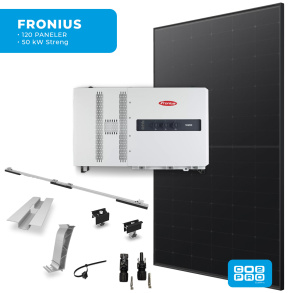 Solcellepakke Fronius 120 Paneler TP0 All Black (57 kWp)