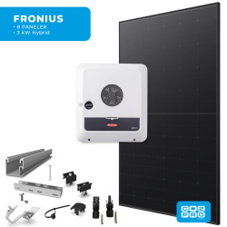 Solcellepakke Fronius 8 Paneler Tegl All Black (3,8 kWp)