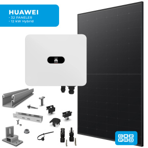 Solcellepakke Huawei 32 Paneler TP5 All Black (15,2 kWp)