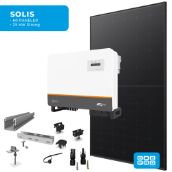 Solcellepakke Solis 60 Paneler Eternit All Black (28,5 kWp)