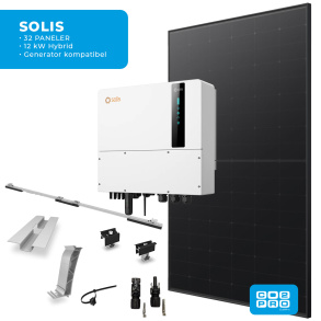 Solcellepakke Solis 32 Paneler TP0 All Black (15,2 kWp)