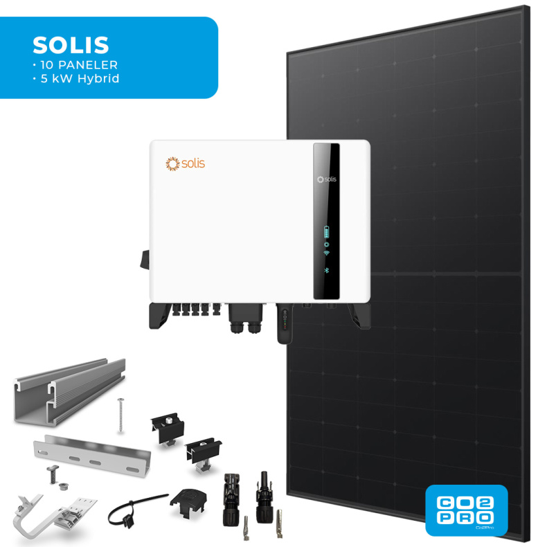 Solcellepakke Solis 10 paneler