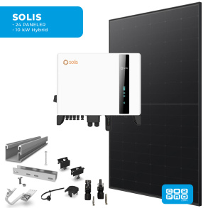 Solcellepakke Solis 24 Paneler Tegl All Black (11,4 kWp)