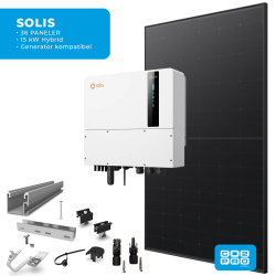 Solcellepakke Solis 36 Paneler Tegl All Black (17,1 kWp)