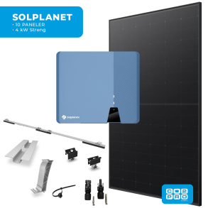 Solcellepakke Solplanet 10 Paneler TP0 All Black (4,75 kWp)