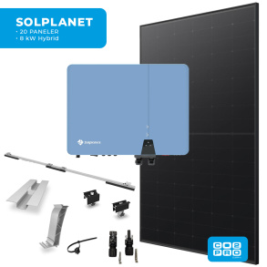 Solcellepakke Solplanet 20 Paneler TP0 All Black (9,5 kWp)