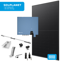 Solcellepakke Solplanet 90 Paneler TP0 All Black (42,75 kWp)