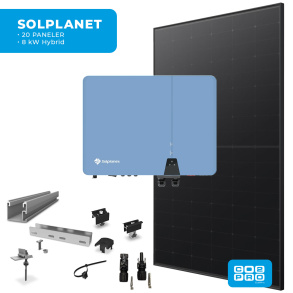 Solcellepakke Solplanet 20 Paneler Eternit All Black (9,5 kWp)