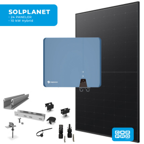 Solcellepakke Solplanet 24 Paneler Eternit All Black (11,4 kWp)