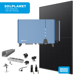 Solcellepakke Solplanet 240 Paneler Eternit All Black (114 kWp)