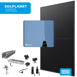 Solcellepakke Solplanet 8 Paneler Eternit All Black (3,8 kWp)