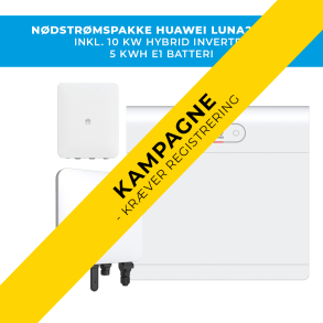 Huawei backupbatteripaket inkl. 10 kW v�xelriktare + 5 kWh E1-batteri (kampanjen kr�ver registrering)