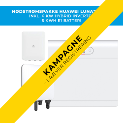 Huawei backupbatteripaket inkl. 6 kW v�xelriktare + 5 kWh E1-batteri (kampanjen kr�ver registrering)