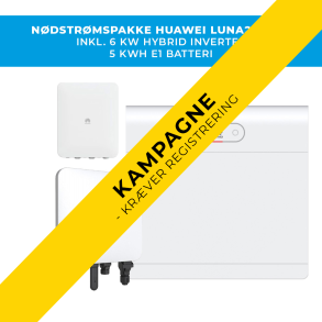 Huawei backupbatteripaket inkl. 6 kW v�xelriktare + 5 kWh E1-batteri (kampanjen kr�ver registrering)