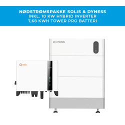 Solis n�dstr�mspakke inkl. 10 kW inverter + 7,68 kWh Dyness batteri