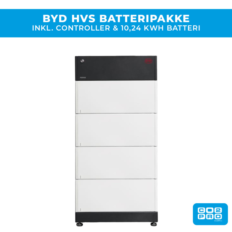 BYD HVS Batteripakke 10,24 kWh