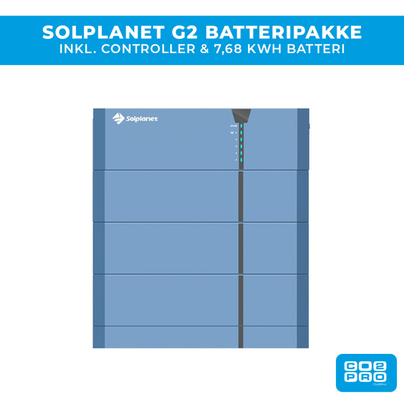 Solplanet G2 batteripakke 7,68 kWh