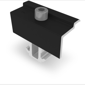 K2 DomeClamp End Clamp set 30-50 mm, black anodized (erstatter 32202610)
