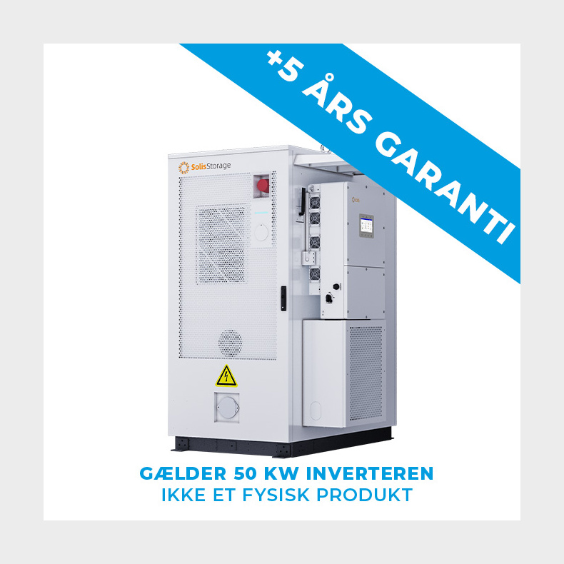 Solis Extended warranty +5 years EverCore (inverter) ikke batteri 100kWh-50kW-NV-C5