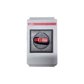 ABB DC skerhetsbrytare 16A 660V 1 strng med svart vridhandtag (OTDCP16S11M).