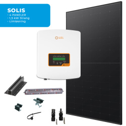 Energirammepakke Solis 4 Paneler TP0 All Black (Lim l&oslash;sning)