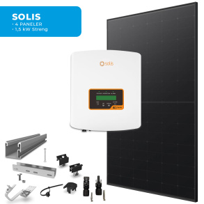 Energirammepakke Solis 4 Paneler Tegl All Black