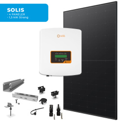 Energirammepakke Solis 4 Paneler Eternit All Black