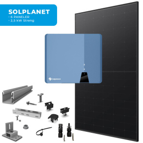 Energirammepakke Solplanet 6 Paneler TP5 All Black