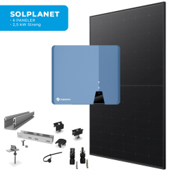 Energirammepakke Solplanet 6 Paneler Eternit All Black