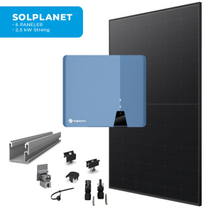 Energirammepakke Solplanet 6 Paneler Fals All Black