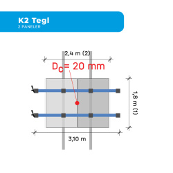 Energirammepakke AP systems 2 Paneler Tegl All Black