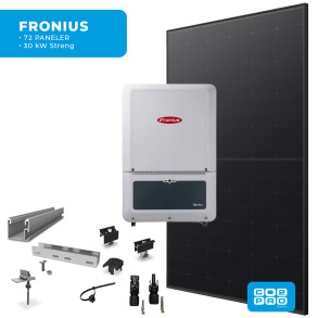 Solcellepakke Fronius 72 Paneler Eternit All Black (34,2 kWp)