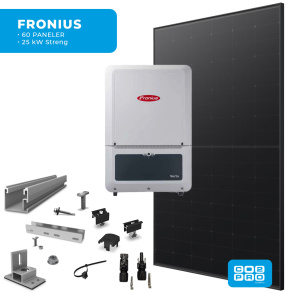 Solcellepakke Fronius 60 Paneler TP5 All Black (28,5 kWp)