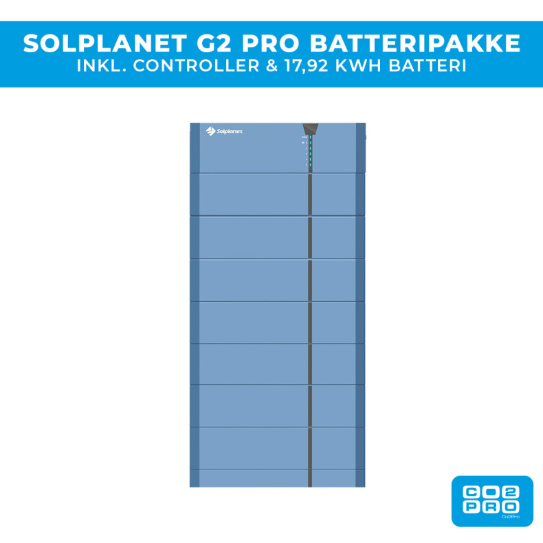 Solplanet G2 PRO V2 batteripakke 17,92 kWh
