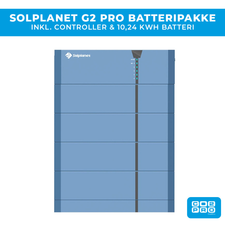 Solplanet G2 PRO V2 batteripakke 10,24 kWh