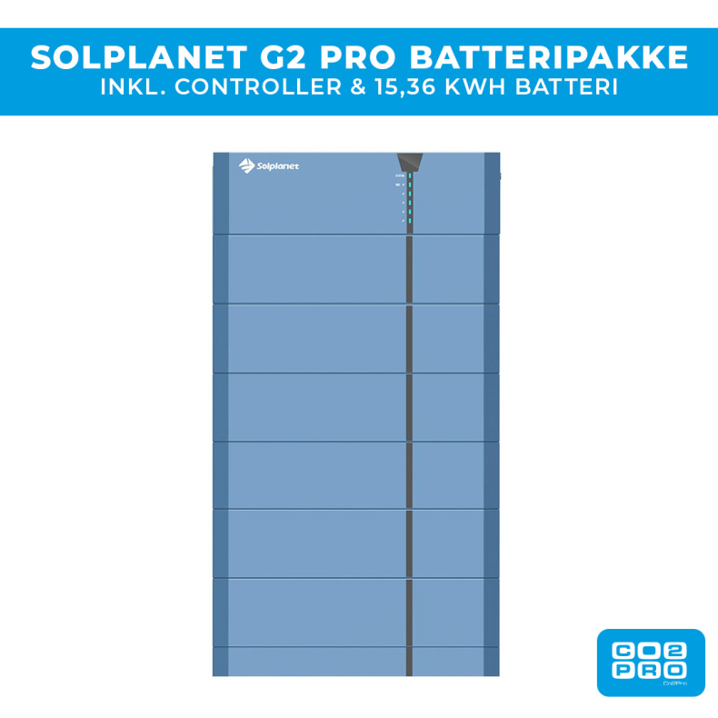 Solplanet G2 PRO V2 batteripakke 15,36 kWh